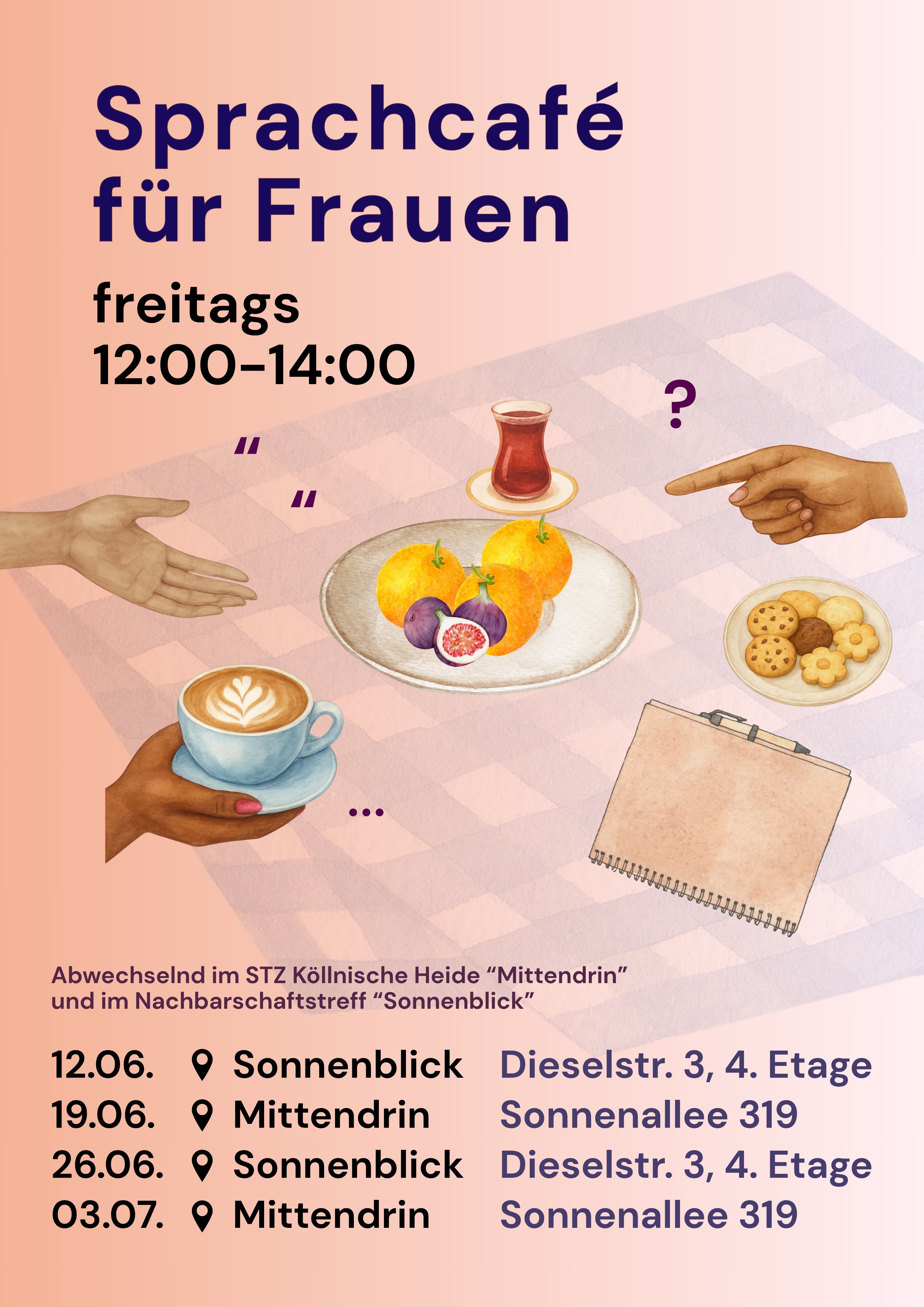 Flyer für das Sprachcafé für Frauen