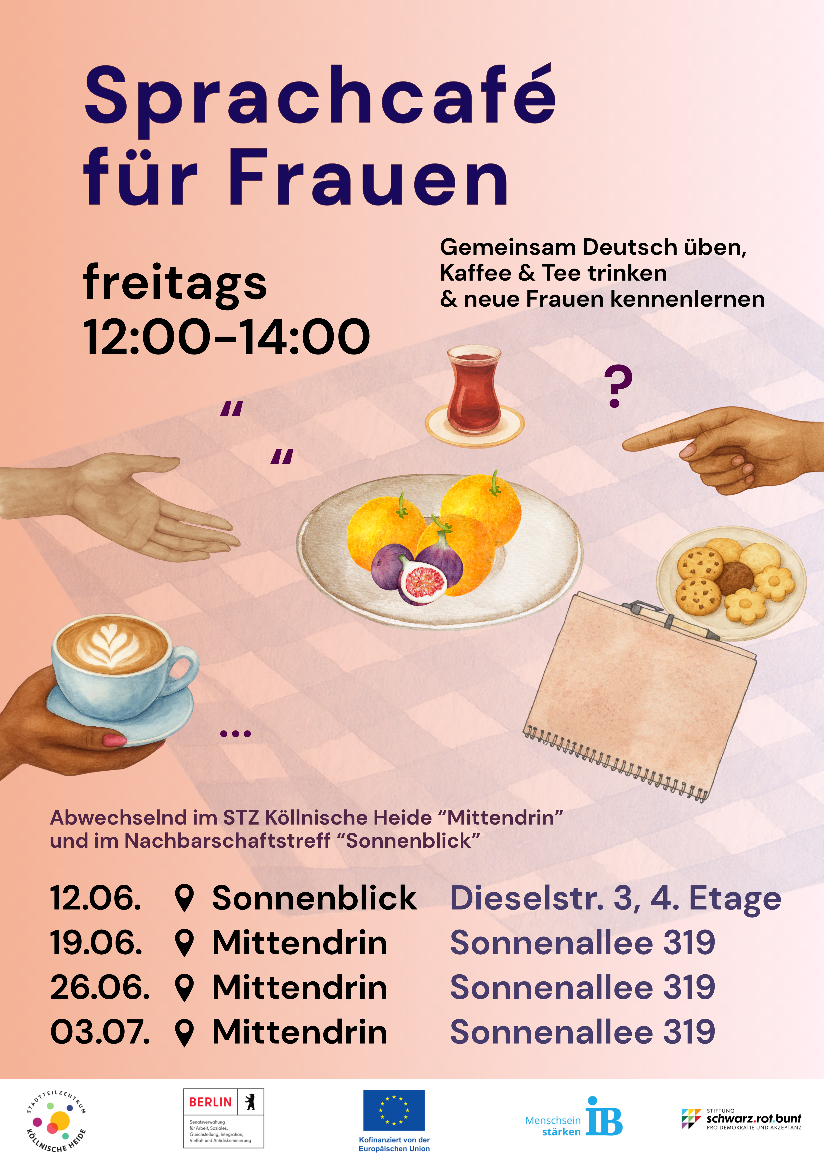 Sprachcafé für Frauen im Sonnenblick und mittendrin